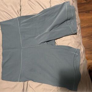 Light Blue High-Waisted Shorts